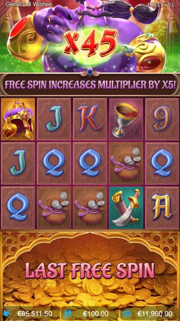 genie 3 wishes 5 free spins